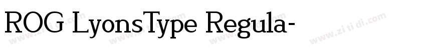 ROG LyonsType Regula字体转换